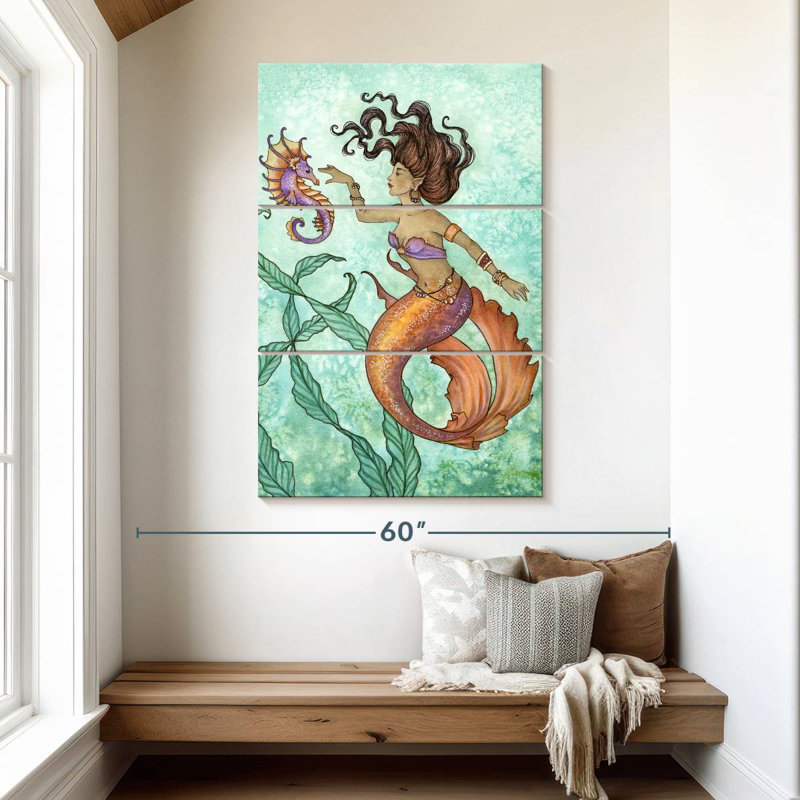 Shy Seahorse, 50" H x 32" W
