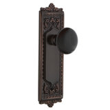 Egg & Dart Plate with Black Porcelain Door Knob
