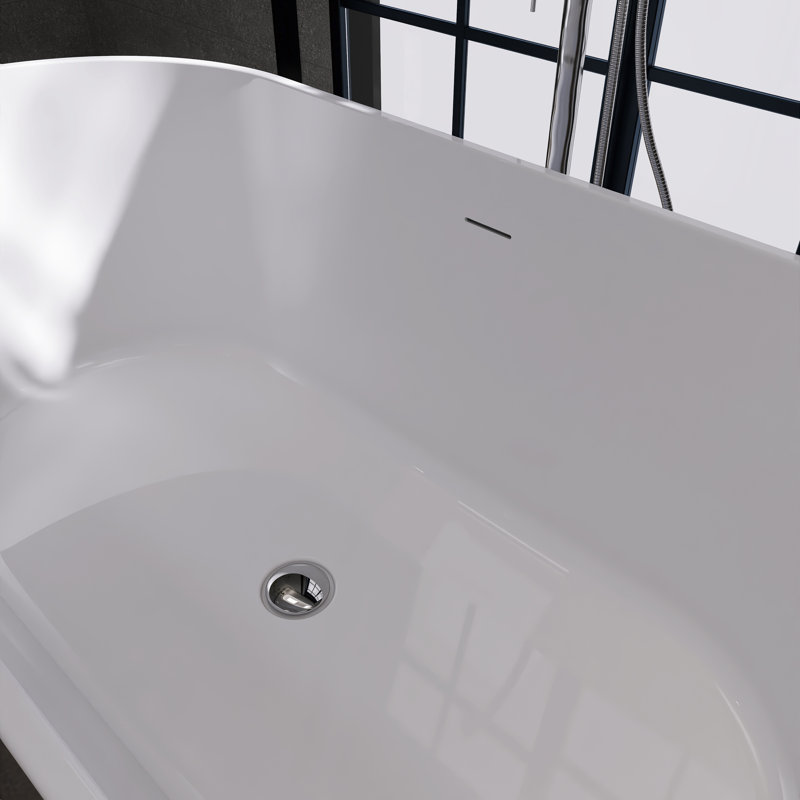 Baignoire de trempage autoportante 59 po en acrylique