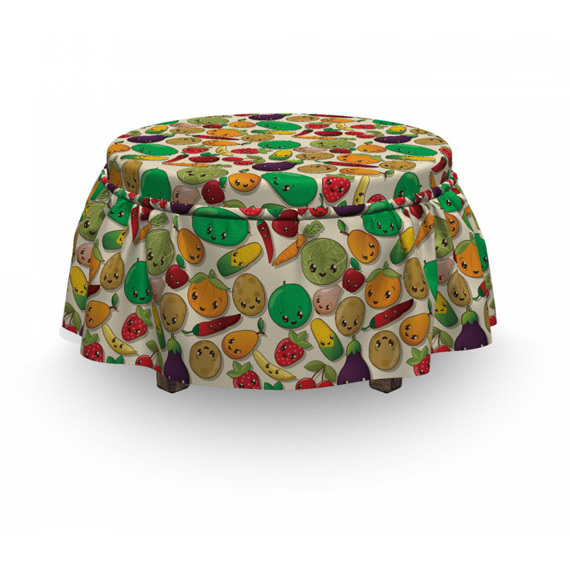 Housse pour repose-pieds kawaii fruited fruit