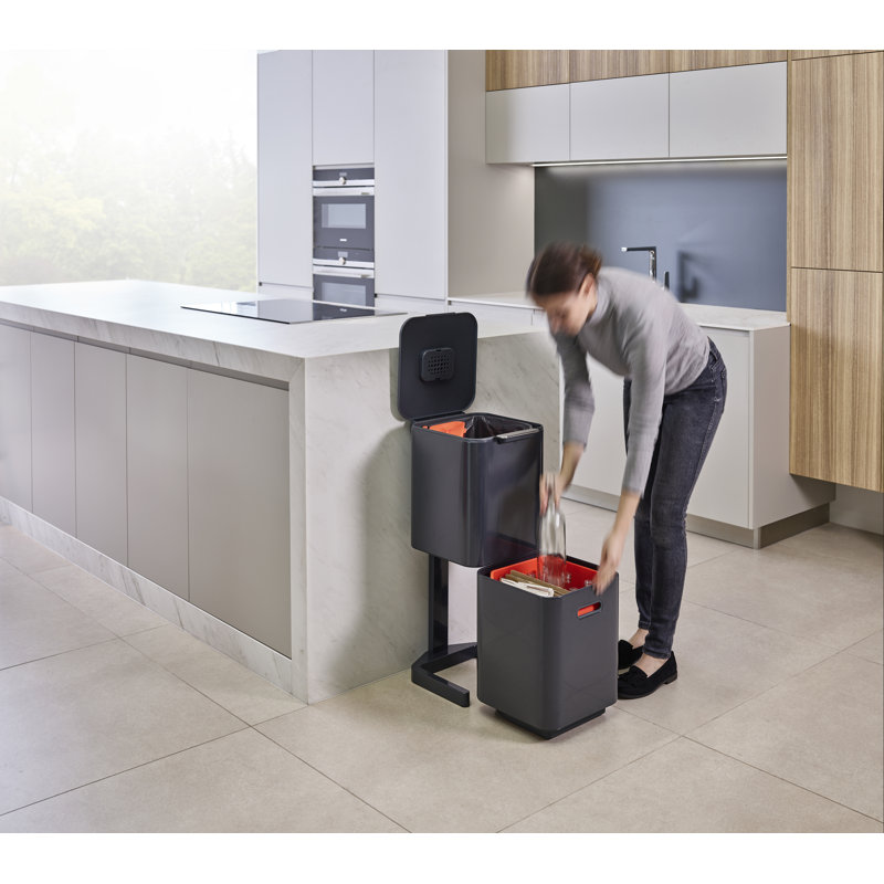 Poubelle de cuisine double Joseph Joseph Totem, Graphite, 10,60 gallons américains