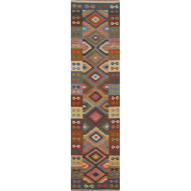 Tapis de couloir oriental All-Over Kilim 3 x 13