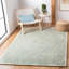 Tapis bleu / ivoire en laine touffeté à la main Milbridge-1301410354