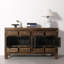 Armoire de couloir en orme massif de style Wabi-Sabi