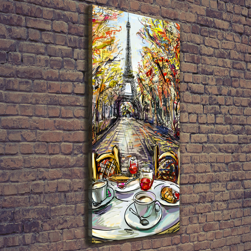 Breakfast In Paris - Wrapped Canvas Print