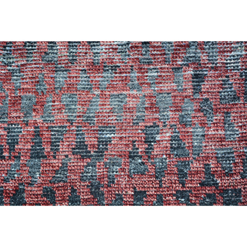 Wool Moroccan Area Rug in Red, Rectangle 8' x 10'
