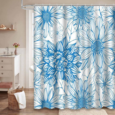 Rideau de douche à 12 crochets