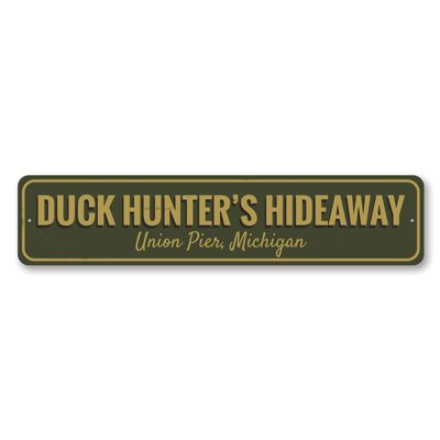 Duck Hunter Aluminum Sign