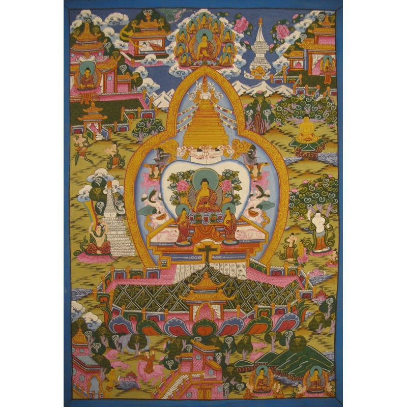 Bouddha Stuppa alias Chaitya (Brocadeless Thangka)