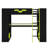 Contemporary Wood Loft Bed with USB/Type-C Ports, Power Outlet & RGB Lights-367035749
