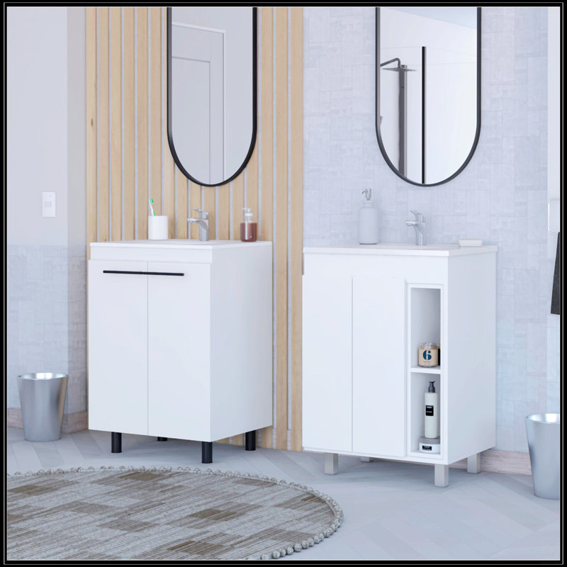 White 2 Piece Bathroom Set