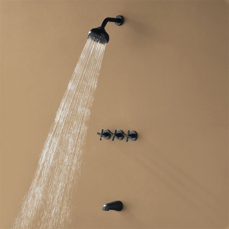 All-In-One Kit with Rough in-Valve, Matte Black