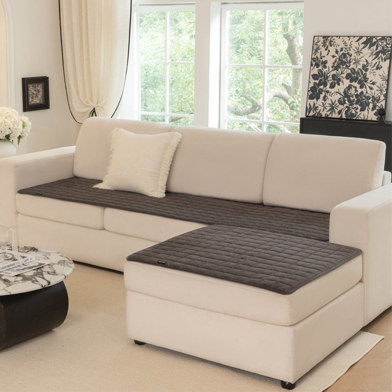 Ebern Designs Waterproof, Washable Couch Cover for Dogs and Cats, Anti-Slip Sofa Protector for Pets, Lightweight & Durable Furniture Cover for Sectional, L-Shaped, or 3-Cushion Couches