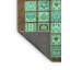 Tapis géométrique bleu / blanc fabriqué à la machine-2136661414