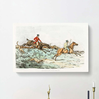 Hounds on the Hunt by Henry Alken - Wrapped Canvas Painting Print