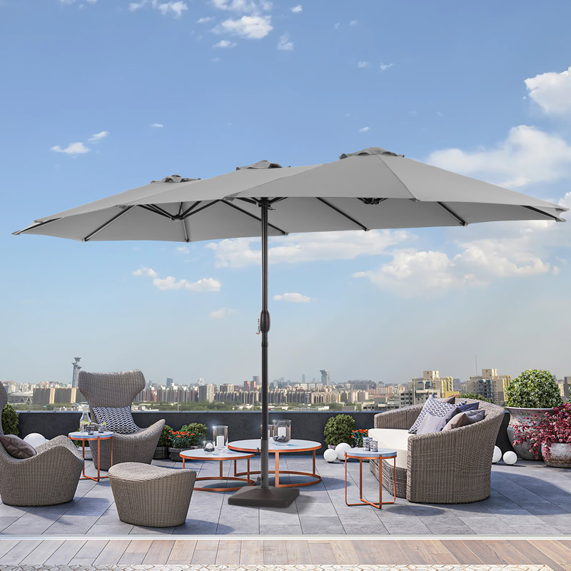 Parasol de marché 180,1 po Saidy, Gris