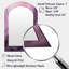 Tuba Terrain Mountainous Mauve VI - grand miroir asymétrique à encre liquide, miroir mural décoratif arche moderne, impression d'art en métal-1099119803