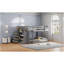 Lit superposé double avec 4 tiroirs et 3 tablettes - gris-120940599-120940602