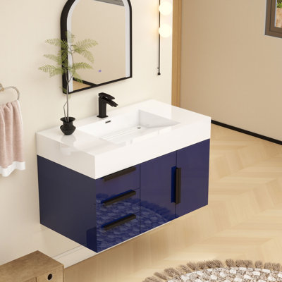 Meuble-lavabo mural simple l 36 po x P 20 po x H 22 po
