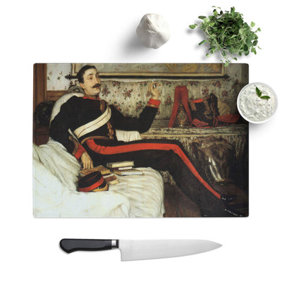 Colonel Frederick Barnaby by James Tissot Chopping Board