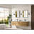 Beveled Bathroom Vanity Mirror with Aluminum Frame, Wall Accent Mirror, Tempered Glass-1488034610-1488034625