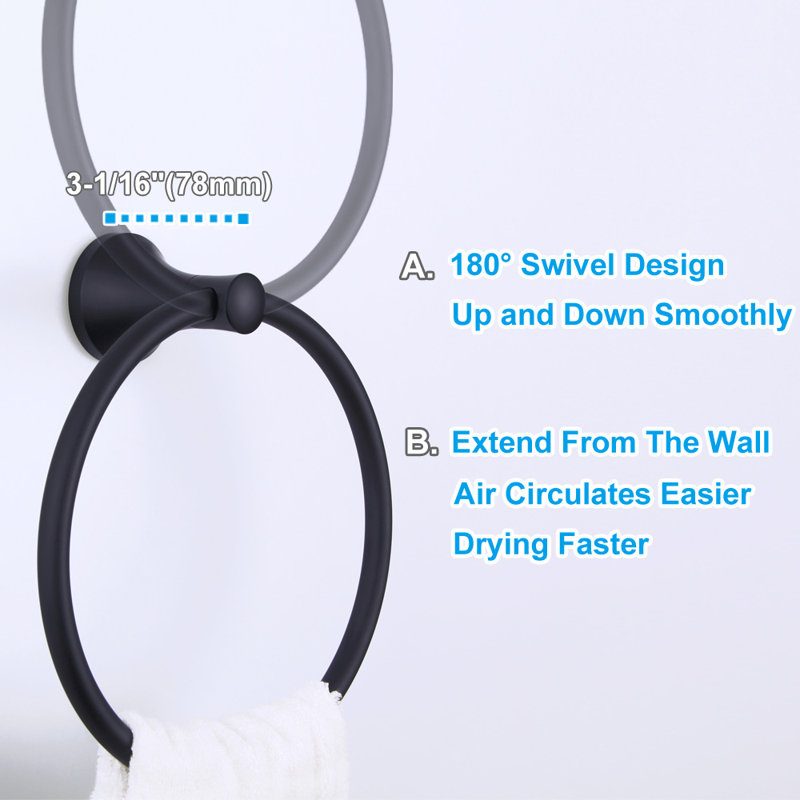 Towel Ring, Black