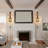 Industrial Farmhouse Plug in Wall Sconce, Metal Wall Lamp Cage Set of 2-1187632554