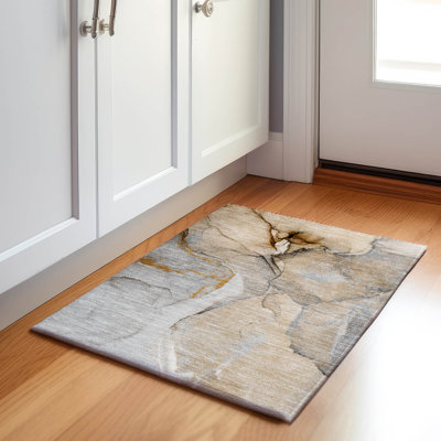 Premium Machine Washable Cerrito AMF506 Beige Rug