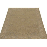 Distressed Homage Hand Knotted Wool Geometric Area Rug