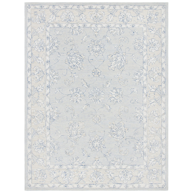 Schmier Hand Tufted Wool And Cotton With Latex Oriental Rug, Rectangle 3' x 5'