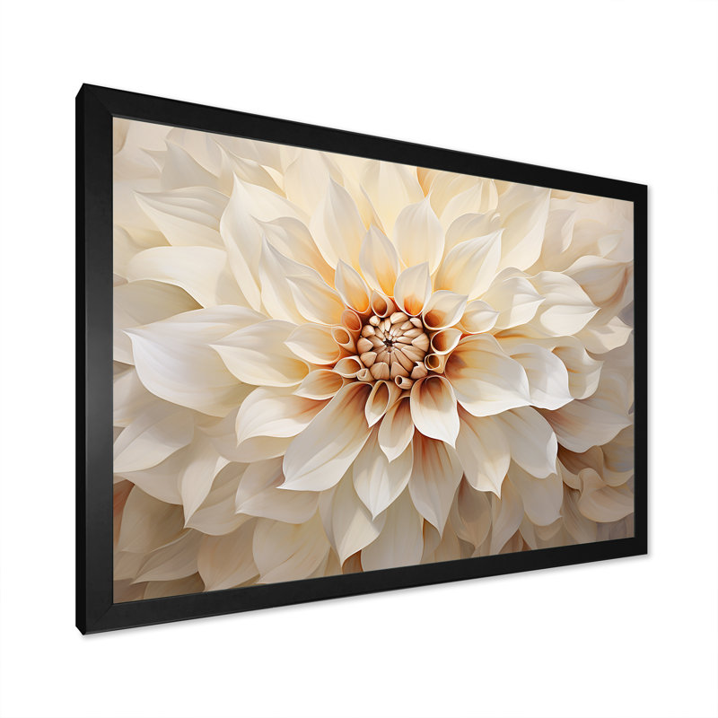 Minimalisme Dahlia I sur impression sur toile, H 12 po x l 20 po x P 1 po, Cadre simple noir