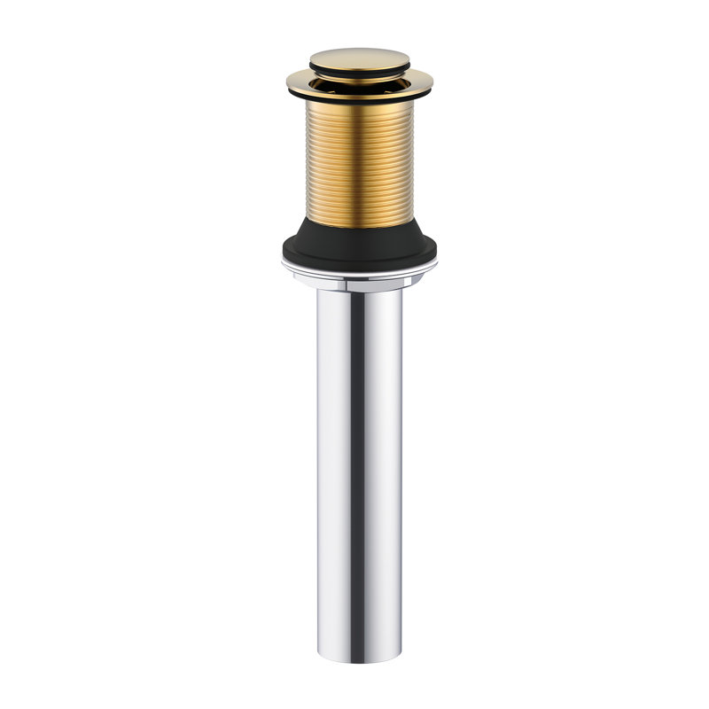 1-1/4 in. Touch-Down Bathroom Sink Drain without Overflow, Brushed Gold