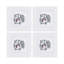 Fruit Motif Embroidered Linen Cocktail Napkins