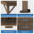 Patio Gazebo Lean to Wall Mounted Pergola with Sloping Galvanized Steel Roof-123258211-123258209