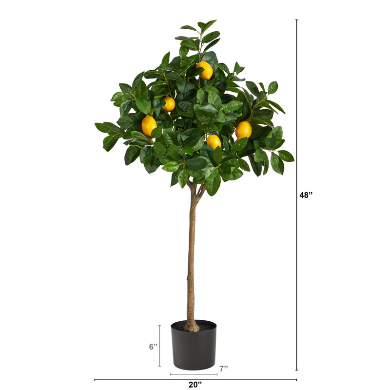 48'' Faux Lemon Tree in Pot