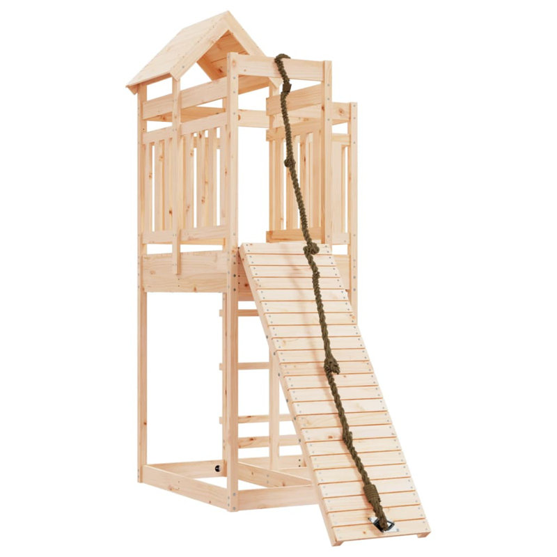 Ensemble de balançoires en bois massif, Pin