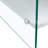 Bedside table with drawers: mdf top, transparent glass sides, simple elegant design, versatile storage solutions (109 characters)