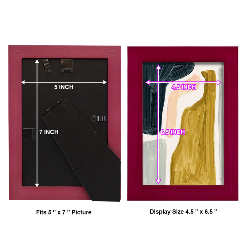 «Friedmuth Brushy Shapes I», cadre photo unique, impression, Rouge, H 6 po x l 4 po x P 1 po
