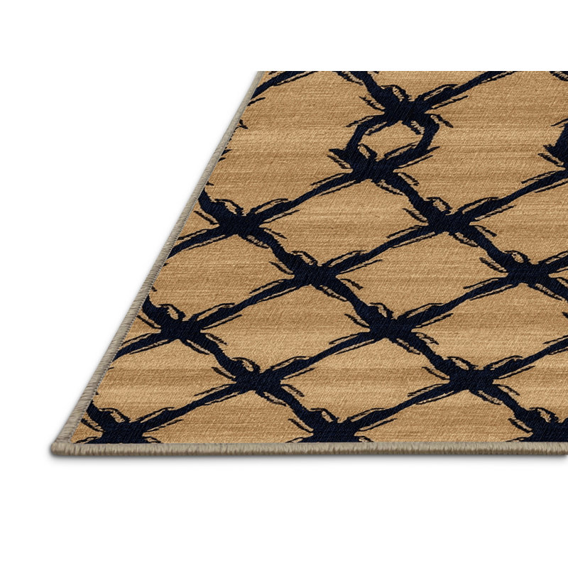  Tapis lavable à fourches croisées, Rond 8 pi