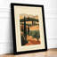Tuscan Cypress Path Rustic - Framed Print-1079373810-1079373823