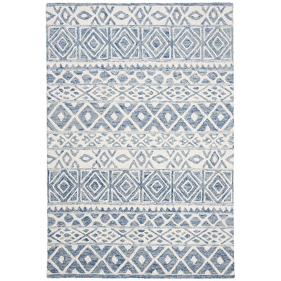 Tapis ivoire / bleu touffeté à la main Lauren Ralph Lauren Theresa
