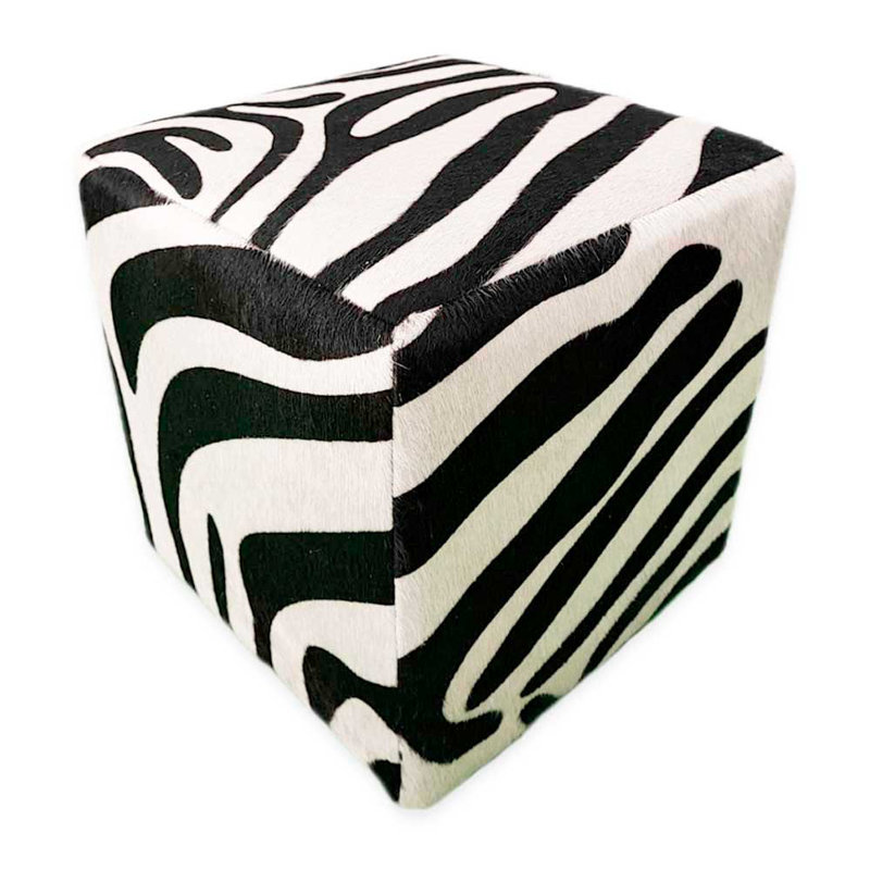 Square Ottoman in Zebra