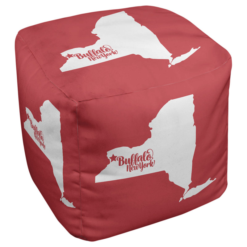 Repose-pieds cube new york buffalo, Rouge