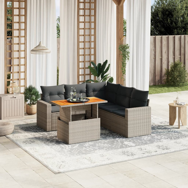 Ensemble de canapé de jardin en rotin PE Vidaxl