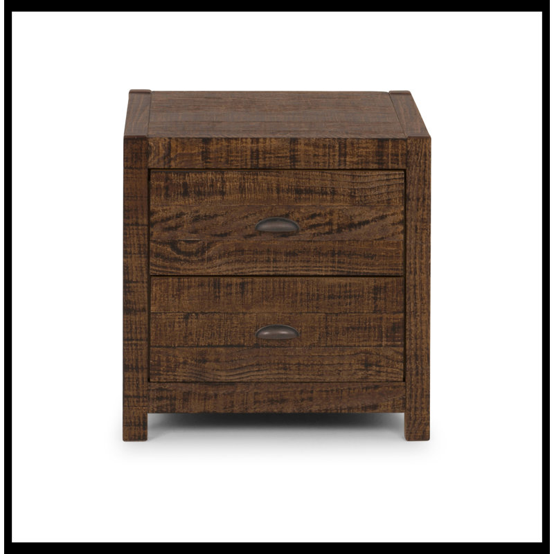 Table de chevet en bois massif Daisylynn, Espresso
