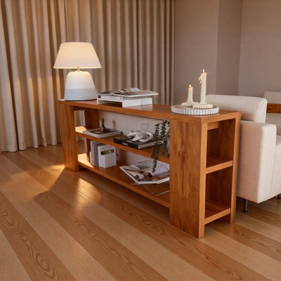 Nordic Pine Wood Console Table
