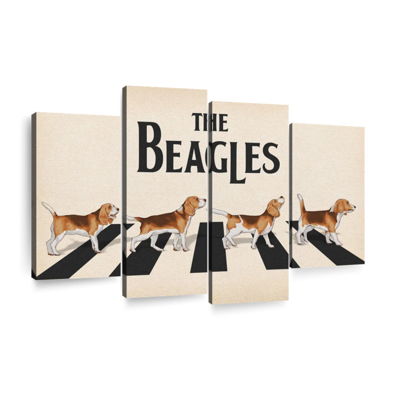 The Beagles Multi Piece Canvas Print, H 22 po x l 36 po x P 1 po