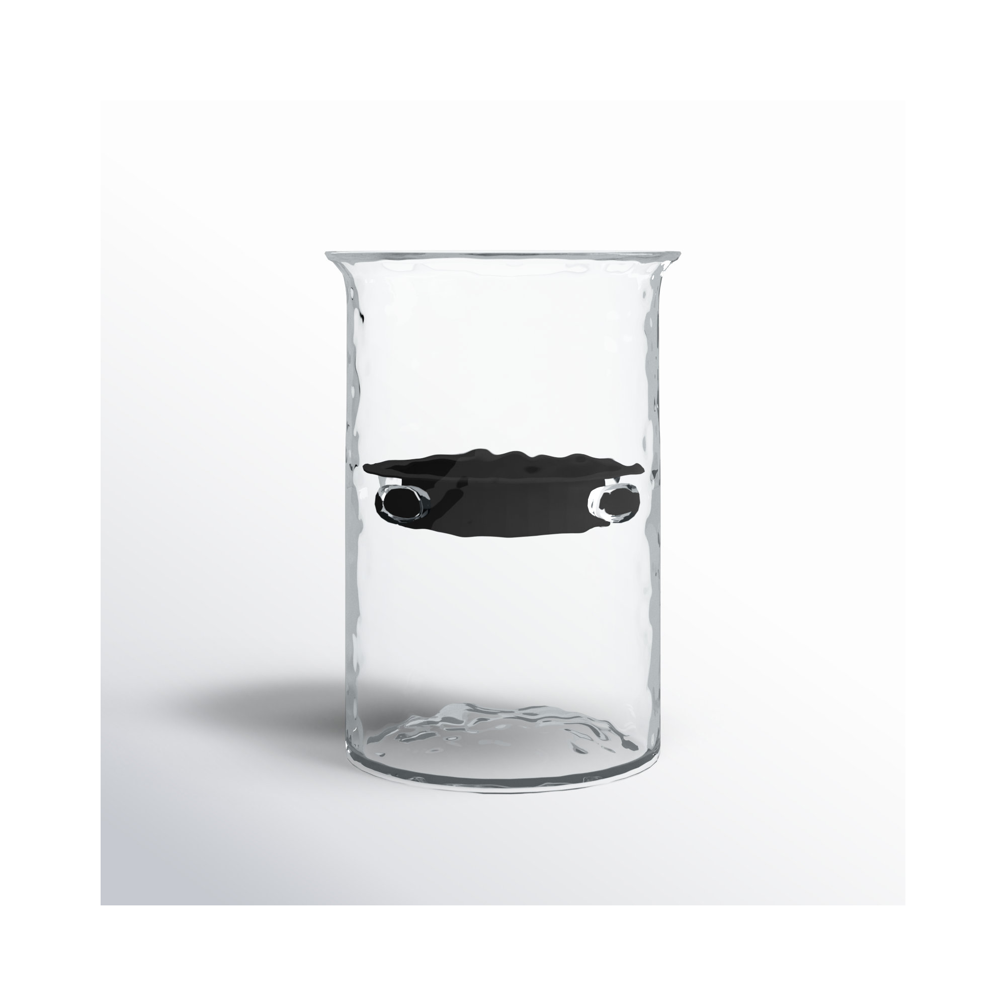 Sakie Glass and Metal Hurricane, 8" H x 6" W x 6" D