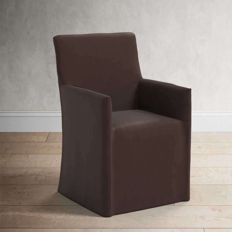 Ivanka 20'' H Upholstered Armchair, Classic Chocolate Velvet