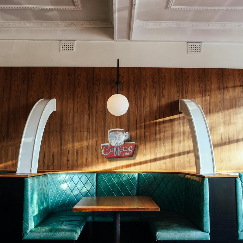 Metal Hanging Light-up Led "hot Coffee" Wall Sign